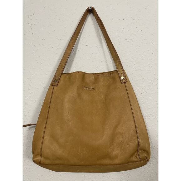 American Leather Co Brown Western Cowgirl Smooth Satchel Tote Shoulder Hobo Bag